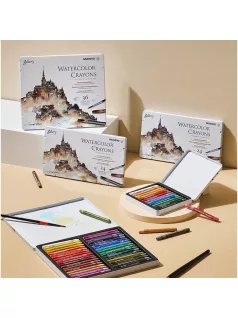   Akvarellkréta 24 db-os szett fémdobozban, Mungyo Gallery Watercolor Crayons MAC-24T