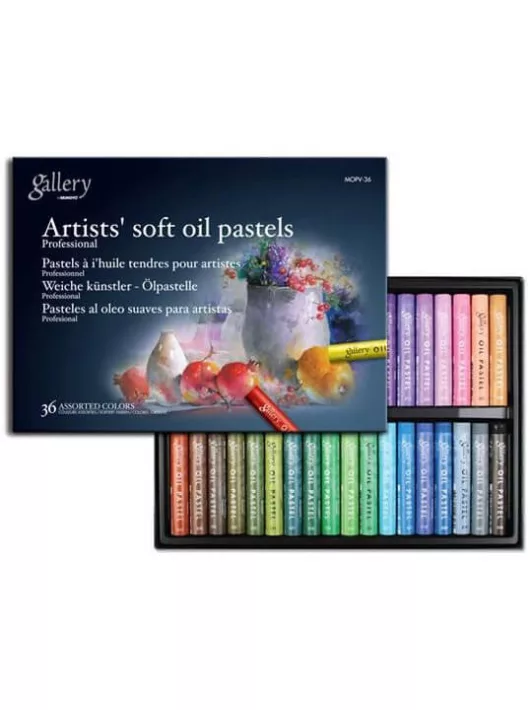 Lágy olajpasztell kréta 36 db-os szett, Mungyo Gallery Artists' soft oil pastels MOPV-36