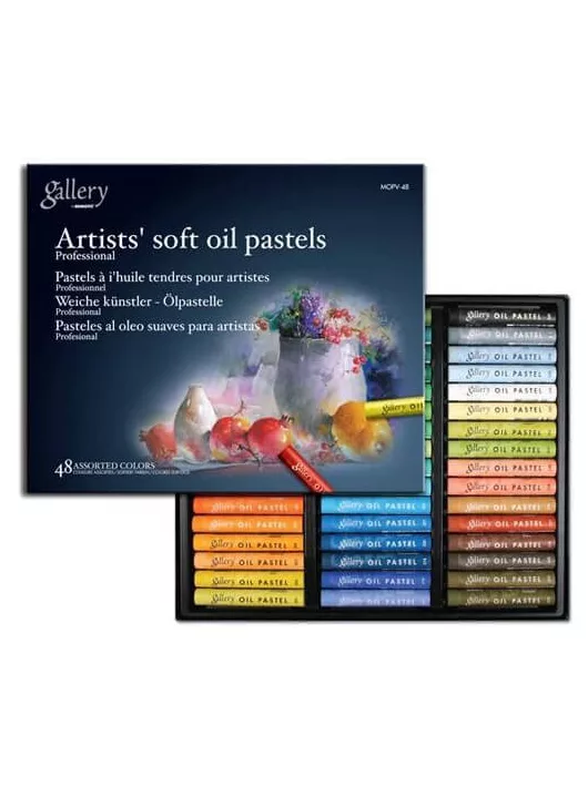 Lágy olajpasztell kréta 48 db-os szett, Mungyo Gallery Artists' soft oil pastels MOPV-48