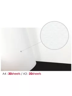  Pasztellpapír tömb, vázlatfüzet A/4, 30 lap/tömb, 160g, fehér, Mungyo MPPP-A4W