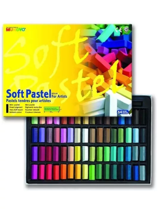 Rövid porpasztell kréta 64+2db-os szett, Mungyo oft Pastel for Artists MPS-64A