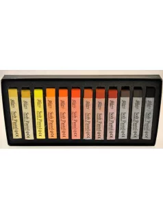   Extrafinom porpasztell kréta 12 db-os szett, földszínek, Mungyo Gallery Artist' Soft Pastels MPV-12