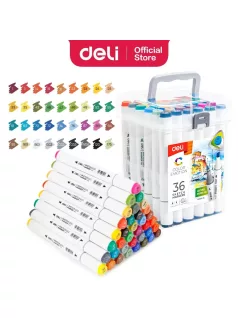 Sketch markerkészlet kétvégű, 36 darabos, Deli