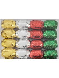   Kötöző szalag, metál, Merry Christmas felirattal, 10 m, 4 féle szín