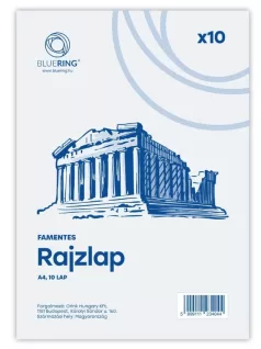 Rajzlap A/4, famentes, 120g, 10 lap/cs, Bluering