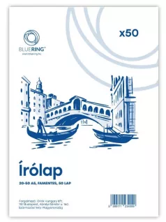 Írólap A/5, famentes, 50 lap/csomag, Bluering