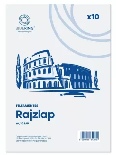 Rajzlap A/4, félfamentes, 120g, 10 lap/cs, Bluering