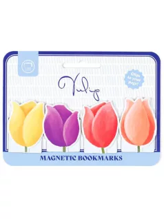 Tulipán mágneses könyvjelző, 4 db/csomag