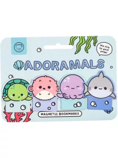   Tengeri állatok mágneses könyvjelző, 4 db/csomag, Édes Állatok - ADORAMALS