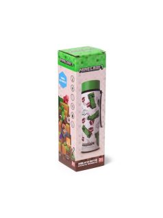   Minecraft mintás rozsdamentes acél thermo palack, digitális hőmérővel, 450 ml, Minecraft Creeper & TNT