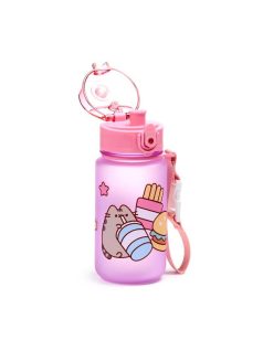   Pusheen cicás kulacs, 350ml, ínyenc Pusheen macska, rózsaszín