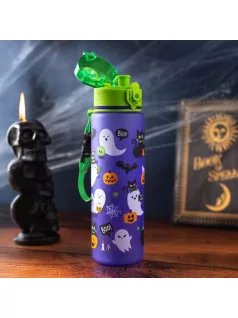 Halloweeni kulacs, 600ml, csőrös, kísérteties