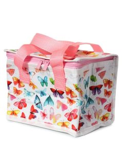   Lepkés uzsonnás táska, hűtőtáska, 20x15x14cm, pillangók