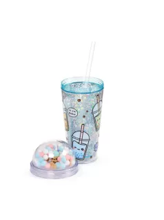  Bubble Tea pohár pomponos tetővel és szívószállal, 500ml, Foodiemals
