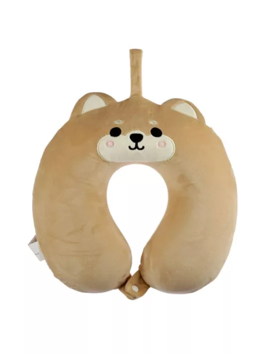 Kutyás utazópárna, nyakpárna, memory foam, plüss RELAXEAZZZ, Shiba Inu kutya, Édes Állatok - ADORAMALS