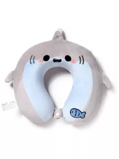   Cápás utazópárna, nyakpárna, memory foam, plüss RELAXEAZZZ, Archie cápa, Édes Állatok - ADORAMALS