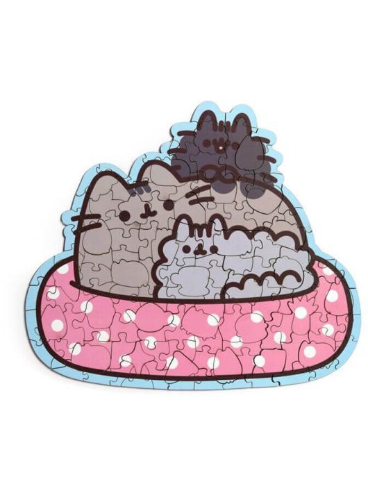 Pusheen cicás puzzle, 130 db-os, fa