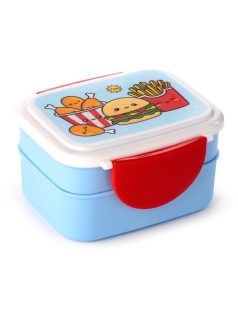   Foodiemals ételhordó, uzsonnás doboz szett, evőeszközökkel