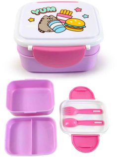 Pusheen cicás ételhordó, uzsonnás doboz szett, Bento