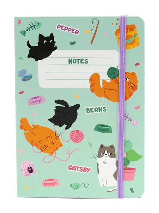 Cicás notesz, A/5, vonalas, Beans és Társai - Macskák