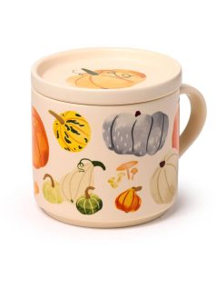   Őszi szüret (tök mintás) bögre fedéllel, kerámia, 420 ml