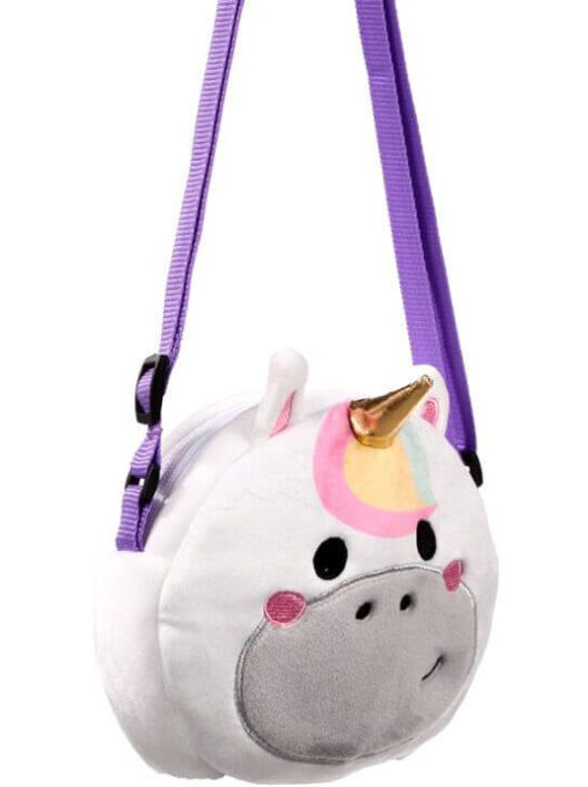 Keresztpántos válltáska, 16x18x6cm, plüss, Édes Állatok, Astra, az Unikornis