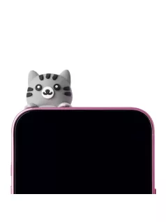   3D telefondísz, öntapadós, Édes Állatok ADORAMALS (axolotl, lajhár, kapibara, macska)