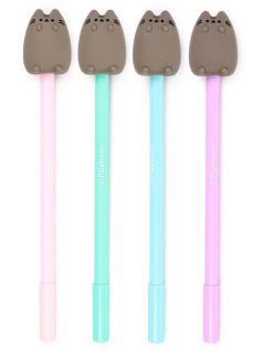   Pusheen cicás zseléstoll, fekete tinta, Pusheen figurával, többféle