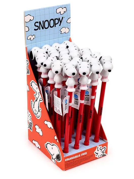 Radírozható zseléstoll, kék, tinta, Snoopy Peanuts