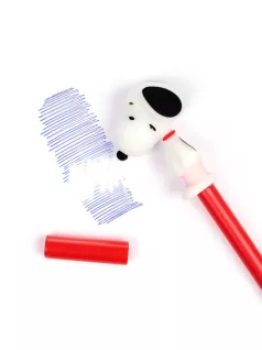 Radírozható zseléstoll, kék, tinta, Snoopy Peanuts