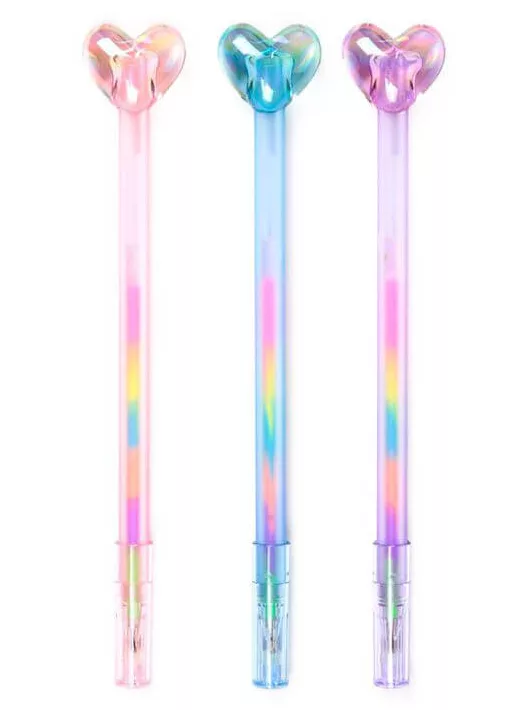 Szivecskés, szivárvány színű toll, Amore