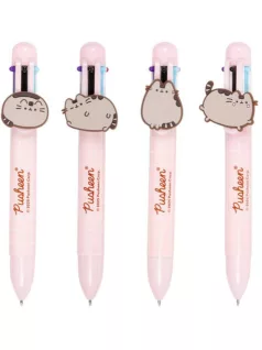   Pusheen cicás többszínű toll (6 szín), Pusheen figuradísszel, többféle