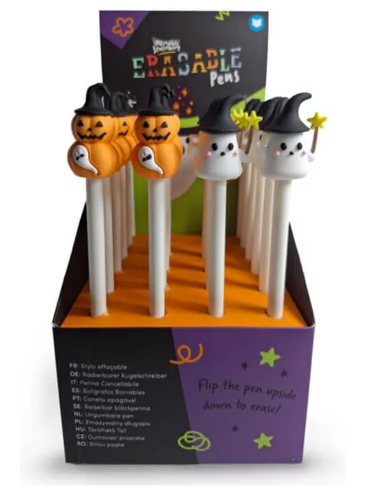 Halloweeni radírozható toll, kétféle változat