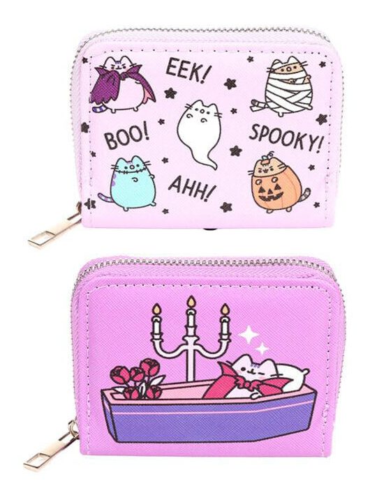 Pusheen cicás pénztárca, 9x11x2cm, Halloweeni Pusheen Macska, kétféle