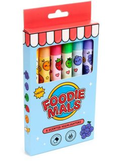   Törölhető, illatos szövegkiemelő szett, 6 db/szett, Gyümölcsök, Foodiemals