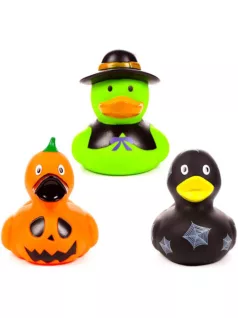   Hallowweni gumikacsák, fürdőjáték, 8x7x9cm, kísérteties Spooky, 3 féle