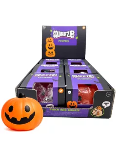   Halloweeni nyomgatható antistressz játék, halloweeni tök, kb. 10 cm-es
