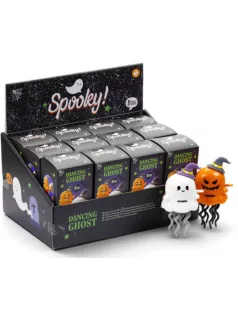   Halloweeni felhúzhatós táncoló játék, szellem, kísérteties Spooky, kétféle változat