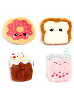 Plüss kézmelegítő, foodiemals, 4 féle változat