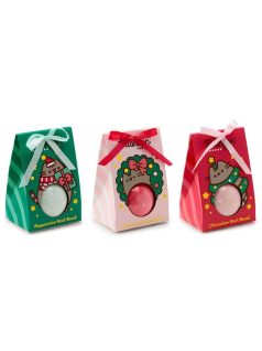   Pusheen cicás fürdőbomba, karácsonyi, többféle illatban, 1 db