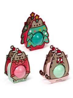   Pusheen cicás fürdőbomba, karácsonyi, többféle illatban, 1 db (XBATH85)