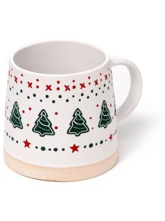 Karácsonyi bögre, kerámia, 420 ml, karácsonyfa