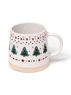 Karácsonyi bögre, kerámia, 420 ml, karácsonyfa