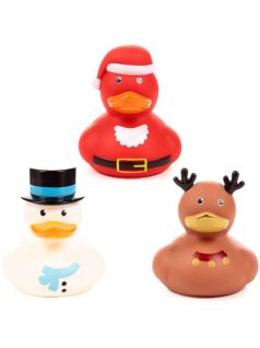   Karácsonyi gumikacsák, karácsonyi fürdőjáték, 8x9x9cm, 3 féle