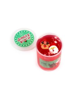   Slime 7cm-es műanyag palackban, karácsonyi figurával, 4 féle változat