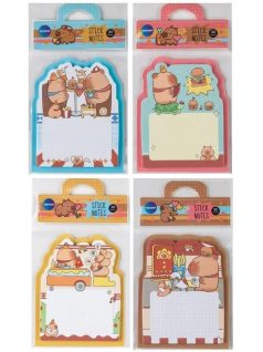   Kapibara öntapadós jegyzettömb, 70x90mm, 30 lapos, többféle mintával