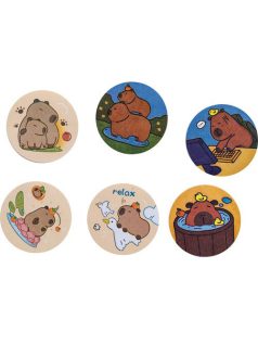   Kapibara öntapadós jegyzettömb, mini 45x45mm, 50 lapos, többféle mintával