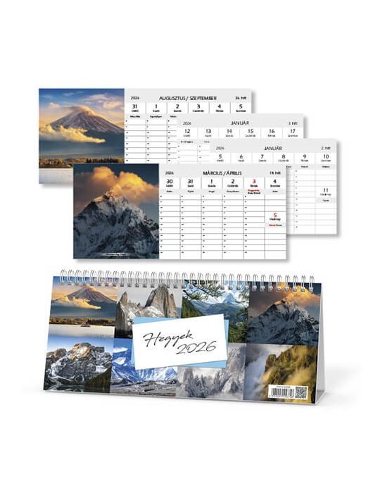 Asztali naptár, Hegyek 2026