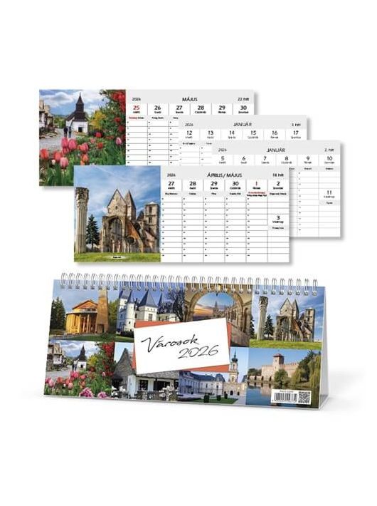 Asztali naptár, Városok 2026
