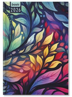 Period Basic határidőnapló, A/5, napi, 2026, Rainbow